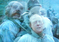 A picture of the ERZ power plant chimney and of the Prime Tower in Zurich