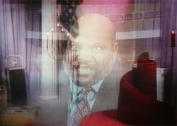 A picture of the ERZ power plant chimney and of the Prime Tower in Zurich