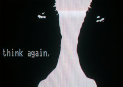 A picture of the ERZ power plant chimney and of the Prime Tower in Zurich