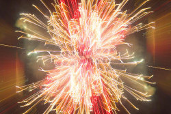 A photograph of fireworks